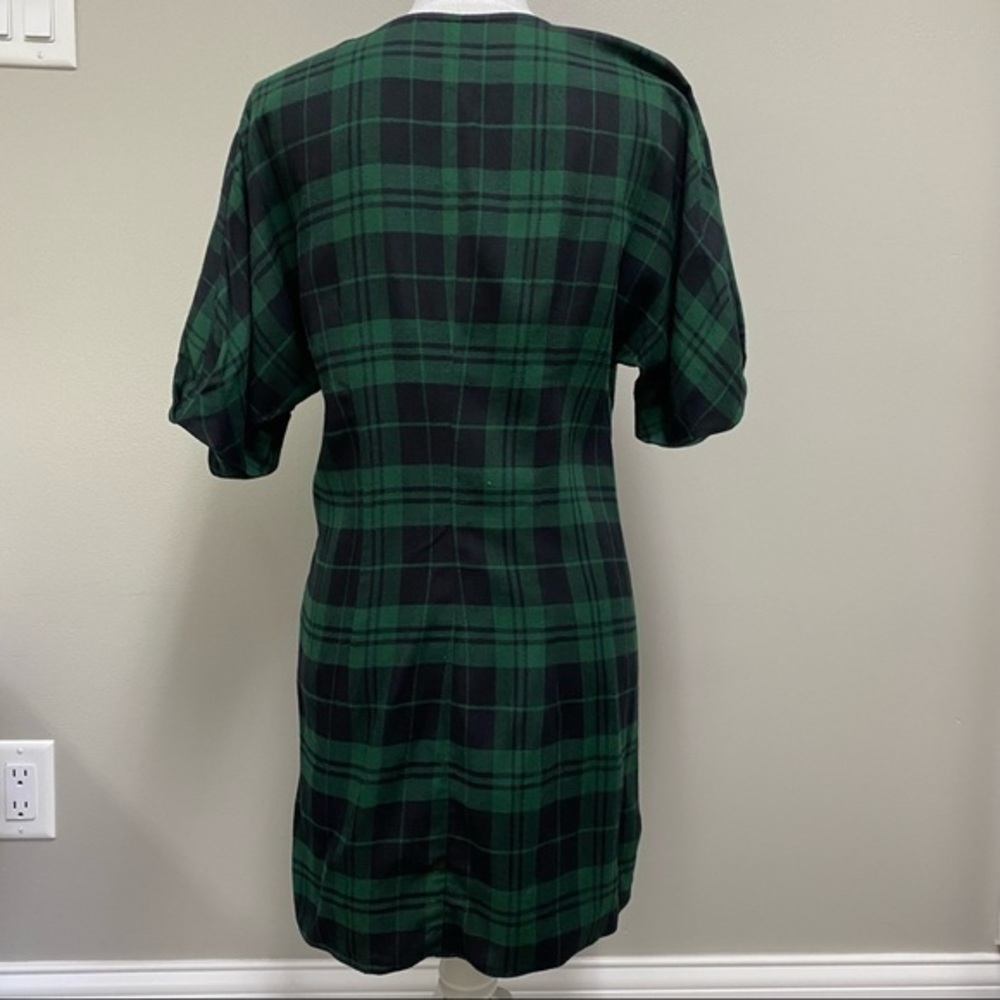 ZARA TRF Green Plaid Tunic Dress - Picture 7 of 9